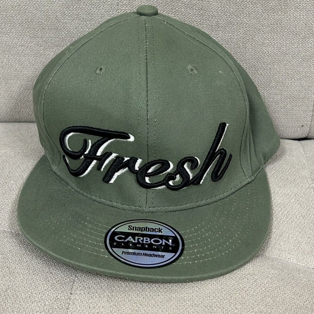 Carbon Elements Green Snapback Fresh Embroidered Hat Cap